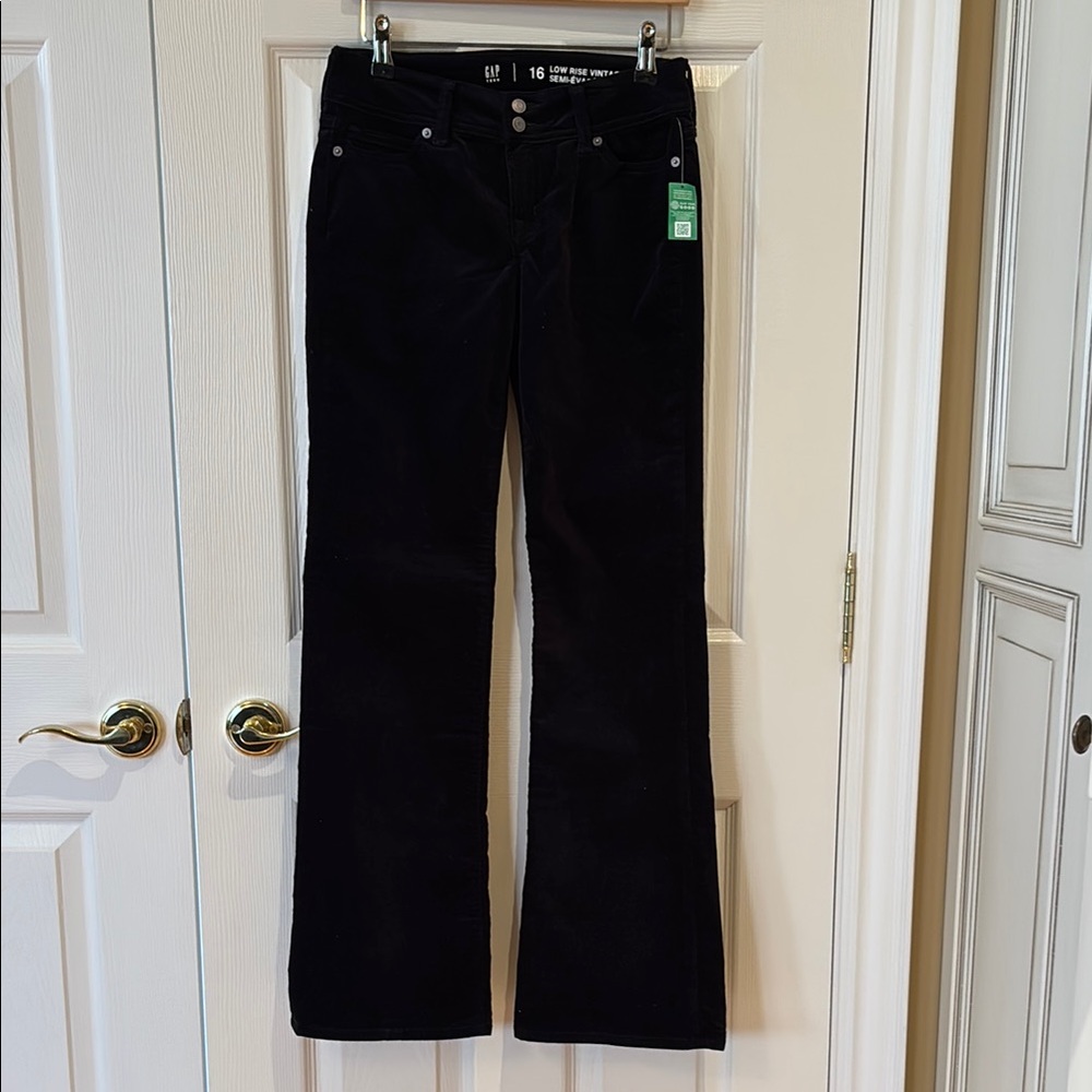 Gap Teen Black Velour Bootcut Brand New